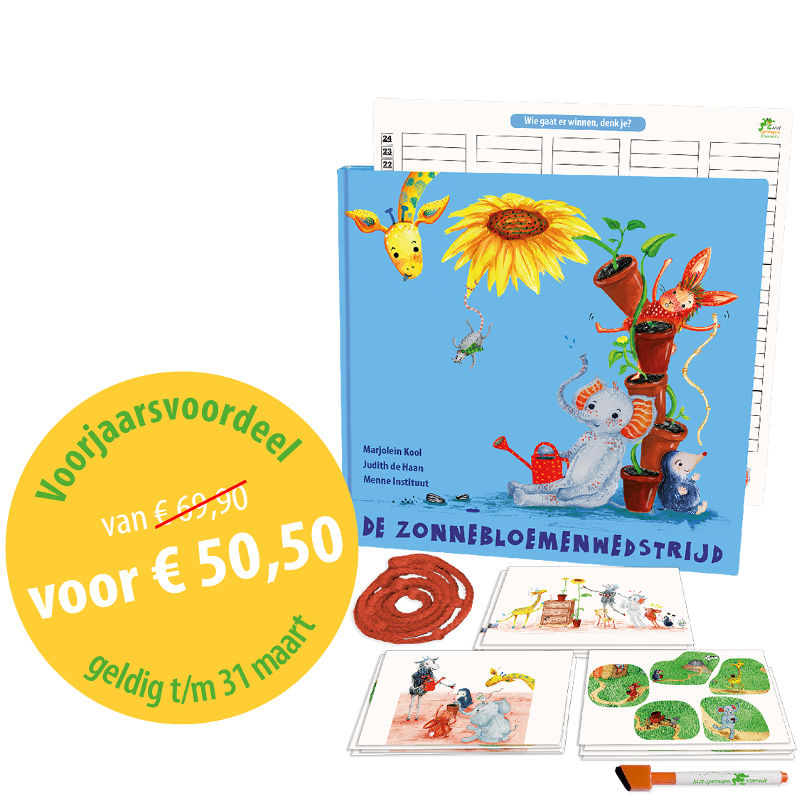 Prentenboek De zonnebloemenwedstrijd