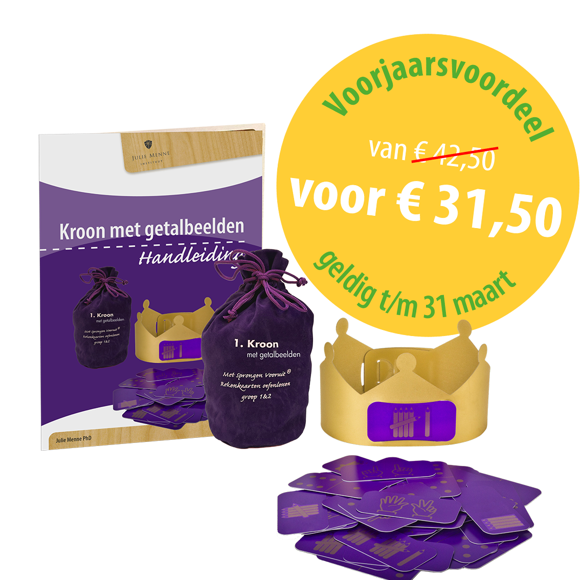 Kroon met getalbeelden