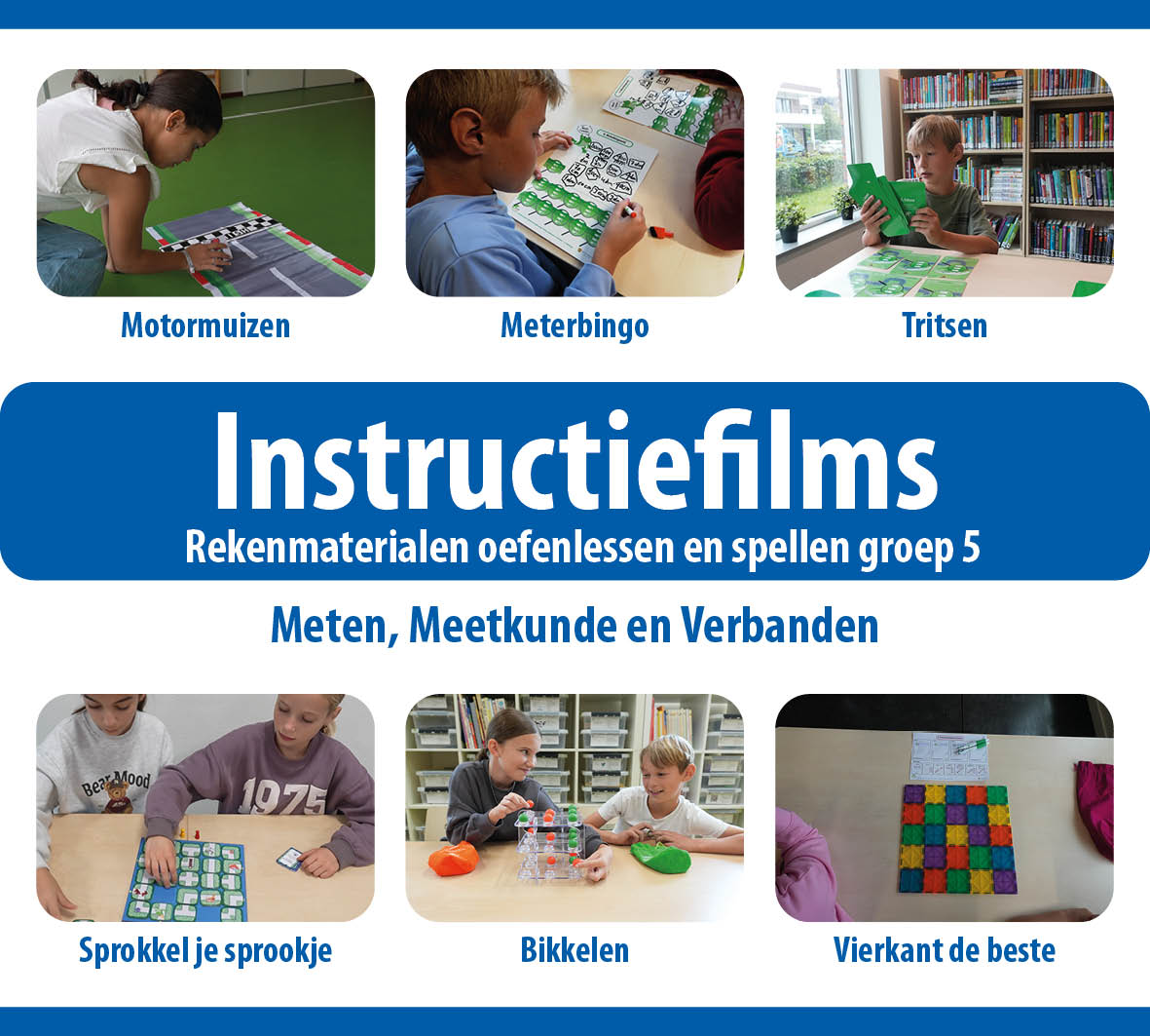 Instructiefilms Rekenmaterialen oefenlessen en spellen groep 5  – Meten, Meetkunde en Verbanden